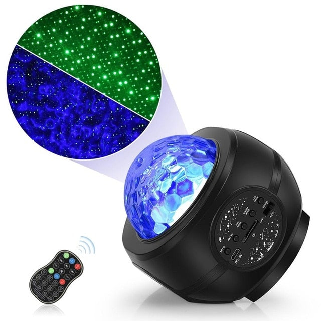 NEW Star Galaxy Starry Sky LED Projector Lamp Rotating Night Light Colorful Nebula Cloud Lamp Atmospher Bedroom anime lamp