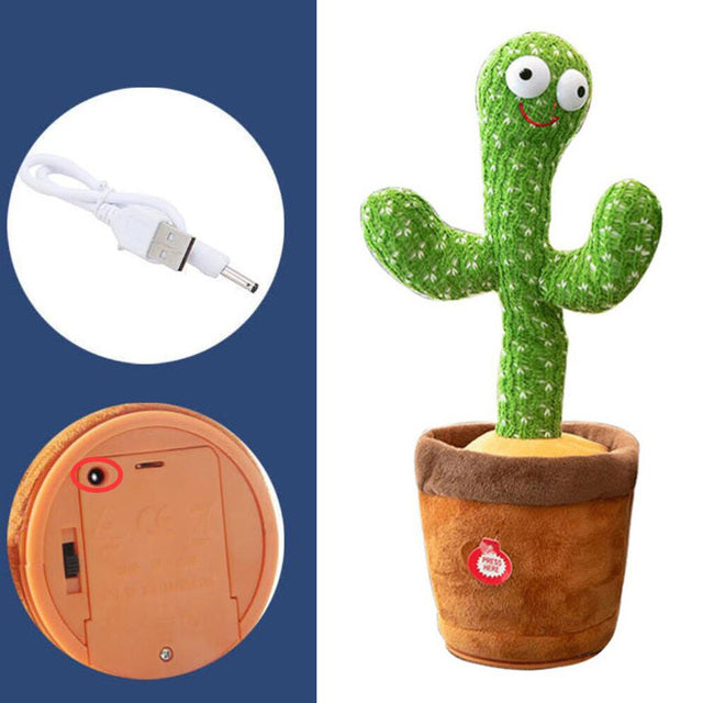 Lovely Talking Toy Dancing Cactus Doll Speak Talk Sound Record Repeat Toy Kawaii Cactus Toys Children Kids Education Toy Gift