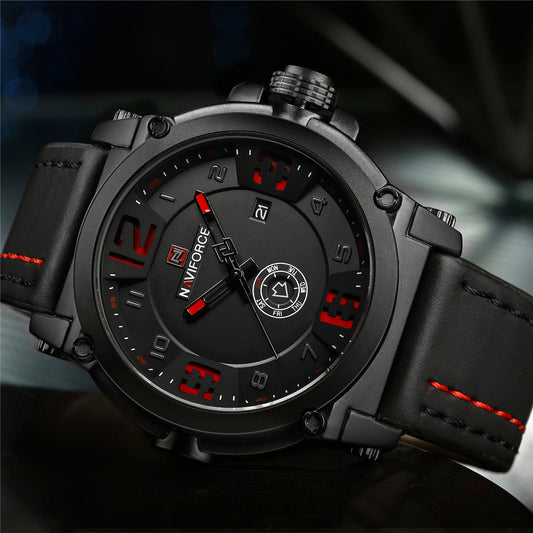 Relogio Masculino NAVIFORCE Brand Sports Men&#39;s Watch Leather Strap Date Fashion Watches Men Waterproof Wristwatches Clock Saat
