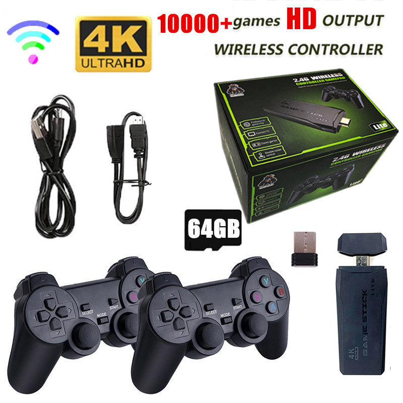 Video Game Console 2.4G Double Wireless Controller Game Stick 4K 10000 Games 64 32GB Retro Games for PS1/GBA Boy Christmas Gift