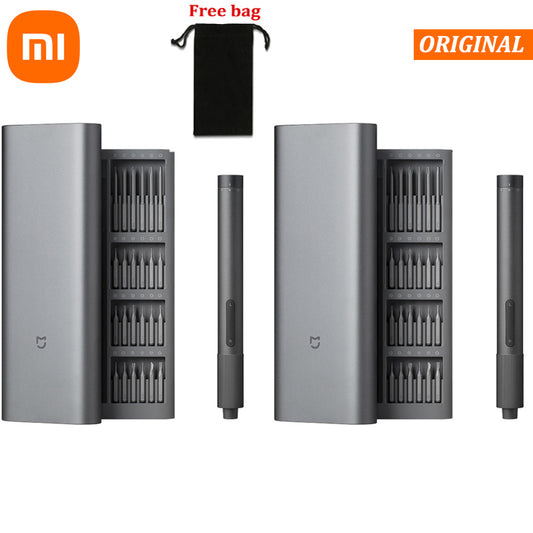 Xiaomi Mijia Electrical Precision Screwdriver Kit 2 Gear Torque Control 400 Screw 1 Type-C Rechargeable Magnetic Aluminum Case