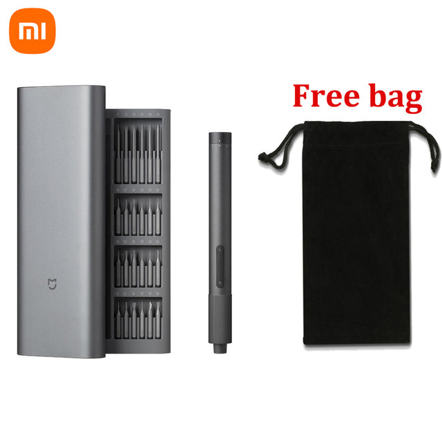 Xiaomi Mijia Electrical Precision Screwdriver Kit 2 Gear Torque Control 400 Screw 1 Type-C Rechargeable Magnetic Aluminum Case