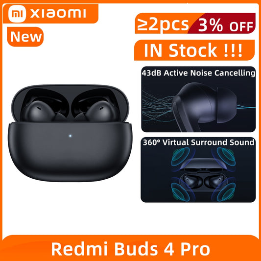 Xiaomi Redmi Buds 4 Pro TWS Earphone Bluetooth 5.3 Active Noise Cancelling 3 Mic Wireless Headphone 36 Hours Life For Xiaomi 12S